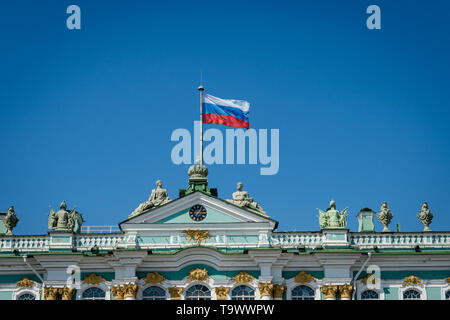 Waving Russian Flag On The Top Of The Hermitage Museum In St. Petersburg,  Russia Stock Photo, Picture and Royalty Free Image. Image 150523844.