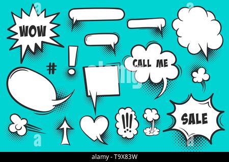 Comic book text speech bubble Stock Vector