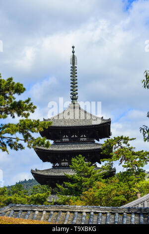 The Five-Storied Pagoda of Kofukuji Temple in Nara, Japan. Stock Photo