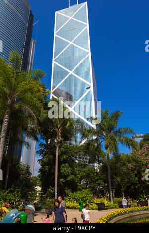 Bank of China tower, Hong Kong skyline, SAR, China Stock Photo