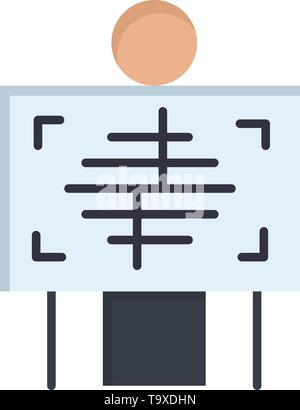 Xray, Patient, Hospital, Radiology,   Flat Color Icon. Vector icon banner Template Stock Vector