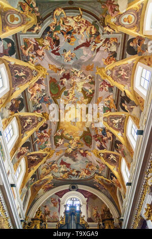 Ljubljana, Slovenia - October 26, 2018: Interior of St. Nicholas Cathedral or Ljubljana Cathedral Stock Photo