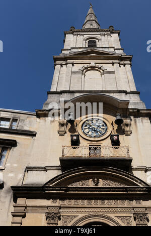 BRISTOL, UK - MAY 14 : Exterior view of Christ Church with St Ewen in Bristol on May 14, 2019 Stock Photo