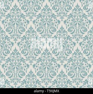 Vector Damascus seamless pattern background for textile, paper or surface texture Stock Vector