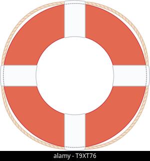 vector flat outline lifebuoy, life buoy, lifeguard, sea Stock Vector