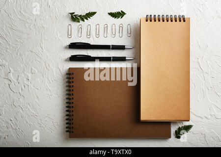 Set of items for branding on white background Stock Photo