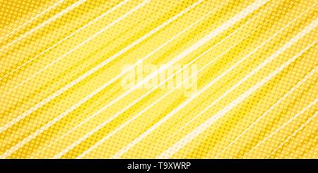 yellow linear abstract background. Pop art retro vector illustration vintage kitsch Stock Vector