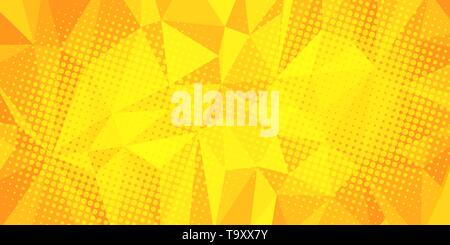 yellow triangle background. Pop art retro vector illustration vintage kitsch Stock Vector