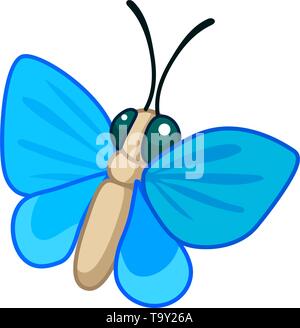 vector cute cartoon insect clip art butterfly Stock Vector