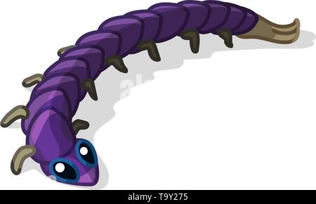 Centipede cartoon clipart. Cute centipede (Chilopoda) vector ...