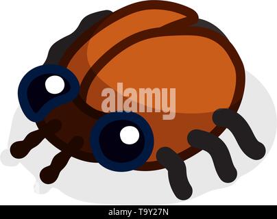 vector cute cartoon insect clip art beetle Stock Vector