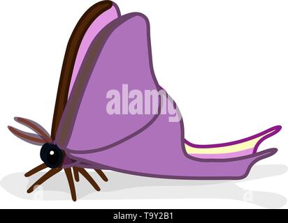 vector cute cartoon insect clip art butterfly moth Stock Vector