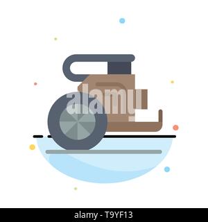 Chariot, Horses, Old, Prince, Greece Abstract Flat Color Icon Template Stock Vector
