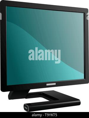 Flat computer monitor. Display. Vector illustration Stock Vector