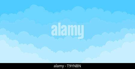 Simple sky background with clouds Stock Vector