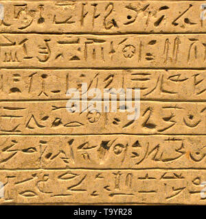 Egyptian Hieroglyphics Seamless Texture Tile Stock Photo
