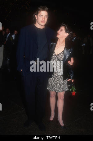 West Hollywood, California, USA 26th April 1994  Actor Brendan Fraser and actress Moira Kelly attend Warner Bros. Pictures' 'With Honors' Premiere on April 26, 1994 at DGA Theatre in West Hollywood, California, USA. Photo by Barry King/Alamy Stock Photo Stock Photo