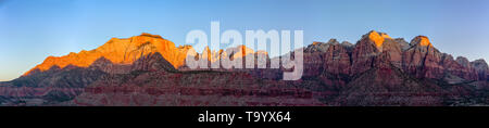 Cliffs of Zion at Sunrise Stock Photo