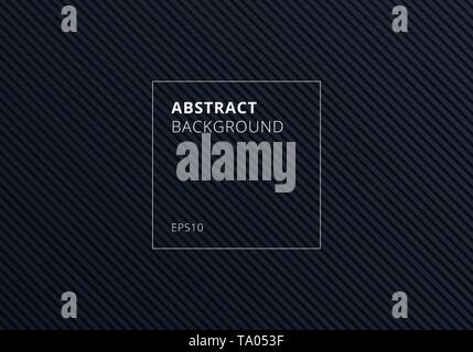 Abstract striped lines diagonal pattern on black background and texture. Vector illustration Stock Vector