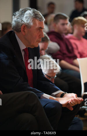 Glasgow, UK. 20 May 2019. Former Labour Prime Minister Gordon Brown will join Scottish Labour leader Richard Leonard and the party’s candidates for a European Parliament election campaign rally at The Lighthouse gallery in Glasgow. Stock Photo