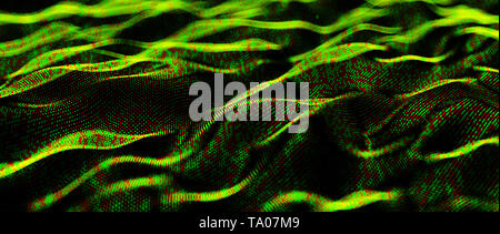 Abstract futuristic light wallpaper background design. Science dark pattern with structure mesh and circles. Modern business space dots illustration.  Stock Photo