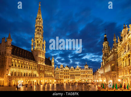 Hotel de Ville Grand Place Brussels Belgium EU Europe Stock Photo