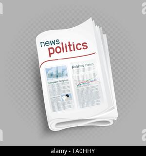 politics newspaper press icon Stock Vector