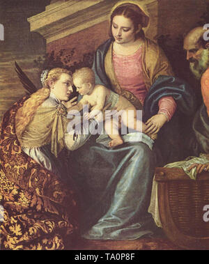 Paolo Veronese - mystic marriage st catherine Stock Photo