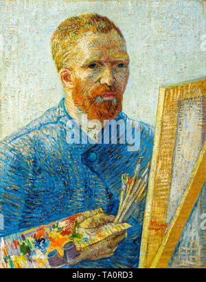 Vincent van Gogh: Self-portrait as a painter, circa 1887 Stock Photo