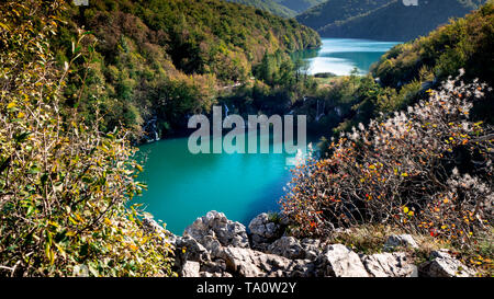 View from a Mountain over a Part of the Plitvice National Park Stock Photo