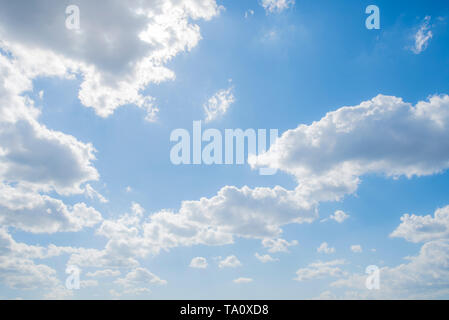 background of blue sky and white clouds Stock Photo