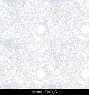 Abstract white vector doodle background . Seamless texture Stock Vector