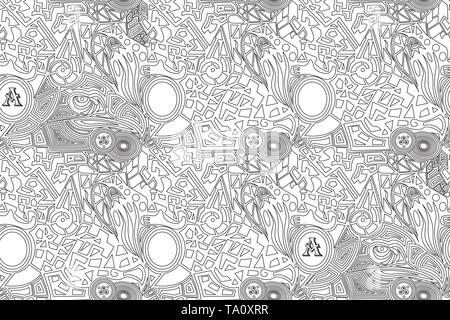 Abstract white vector doodle background . Seamless texture Stock Vector