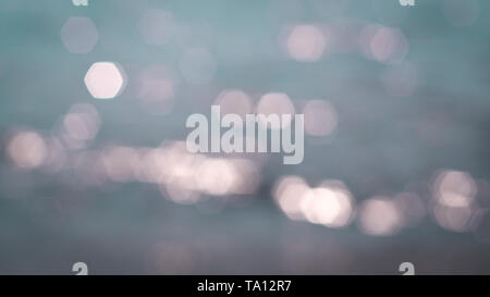 Hexagon bokeh abstract blur for background  desktop website wallpaper computer laptop. Stock Photo
