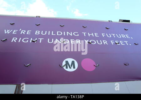 Wilshire/Fairfax Metro Purple Line Station under construction, slated to open in 2023 - Los Angeles, California Stock Photo