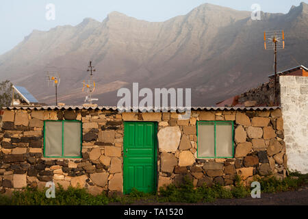 An old traditional stone architecture in village Cofete, Canary Islands, Fuerteventura Island, Spain 04/02/2019. The island is threathend by the deser Stock Photo