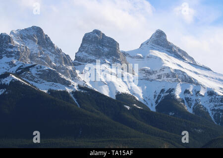 Three sisters Canmore Stock Photo