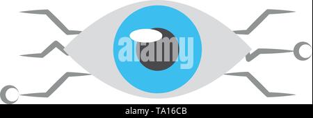 Bionic eye technology symbol Vector illustration Stock Vector