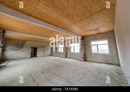 Unfinished Apartment Or House Big Loft Room Under Reconstruction