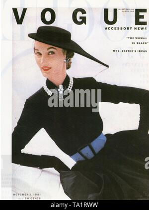 Vogue  front cover 1950 Stock Photo