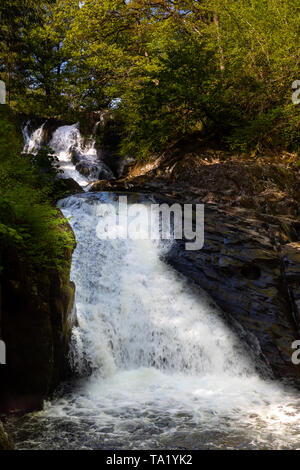 Swallow Falls Betws y Coed Conwy Wales May 14, 2019 The river Llugwy, as it drops over Swallow Falls Stock Photo