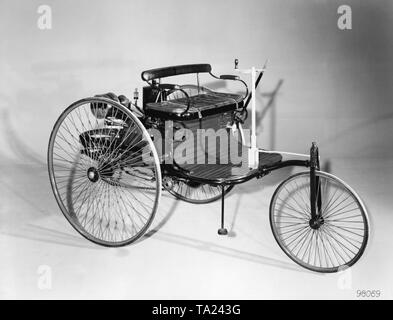 The Benz Patent Motorwagen Number 1 is widely regarded as the world's first working automobile. Stock Photo