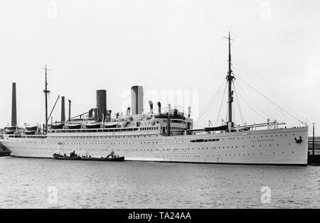 The former 'Sierra Morena' after her conversion to the single-class ship 'Der Deutsche' for the Nazi organization Kraft durch Freude. Stock Photo