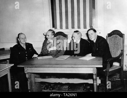 This photograph shows Dr. Wilhelm Hoegner, Bavarian Minister President ...