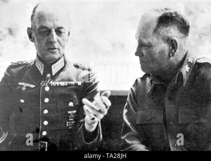 German Field Marshal Gerd Von Rundstedt (left) and Chief of staff ...