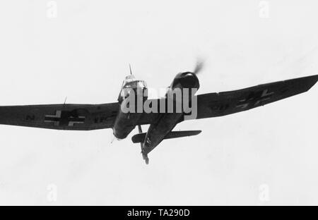 Blohm & Voss BV 141, German reconnaissance aircraft. Undated image, the place is unknown. Stock Photo