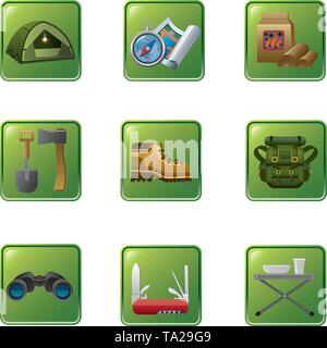 tourism equipment icon Stock Vector