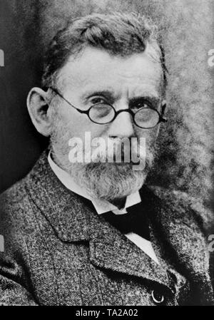 Paul Ehrlich (1854-1915), German serologist. In 1908 he was awarded the Nobel Prize for Medicine. Stock Photo