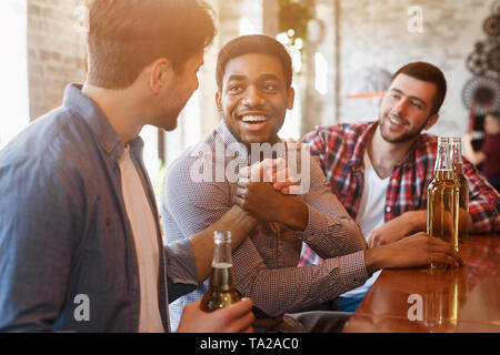 Old Friends Meeting. Mates Greeting Each Other