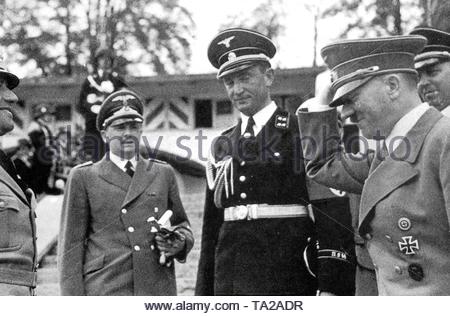 Adolf Hitler and Count Galeazzo Ciano Conte di Cortellazzo, 1937 Stock ...